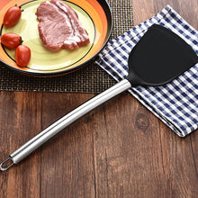 Load image into Gallery viewer, kn605 Stainless Steel Handle Silicone Slice High Temperature Resistance Cooking Slice, Black, Grey, Red