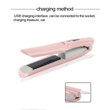 Load image into Gallery viewer, Wireless Mini USB Rechargeable Hair Straightener Hair Curler Double Purpose Hair Splint