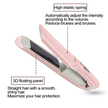 Load image into Gallery viewer, Wireless Mini USB Rechargeable Hair Straightener Hair Curler Double Purpose Hair Splint
