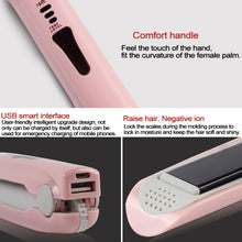 Load image into Gallery viewer, Wireless Mini USB Rechargeable Hair Straightener Hair Curler Double Purpose Hair Splint