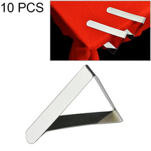 Load image into Gallery viewer, 10 PCS Stainless Steel Tablecloth Clip Adjustable Triangle Clamp Holder, 10 PCS