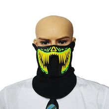 Load image into Gallery viewer, FG-MA-01 Halloween Mask Voice Control LED Cold Light Terror Cosplay Mask, FG-MA-01