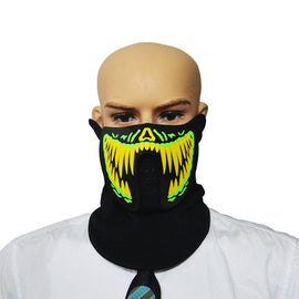 FG-MA-01 Halloween Mask Voice Control LED Cold Light Terror Cosplay Mask, FG-MA-01