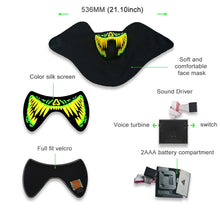 Load image into Gallery viewer, FG-MA-01 Halloween Mask Voice Control LED Cold Light Terror Cosplay Mask, FG-MA-01