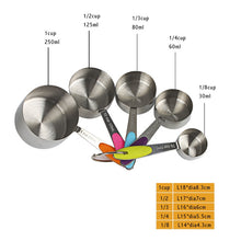 Load image into Gallery viewer, kn650 10 in 1 Colorful Stainless Steel Measuring Spoon Cake Mold Baking Tool Set, 10 in 1  Measuring Spoon(Colorful)