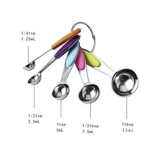 Load image into Gallery viewer, kn650 10 in 1 Black Stainless Steel Measuring Spoon Cake Mold Baking Tool Set, 10 in 1 Measuring Spoon(Black)