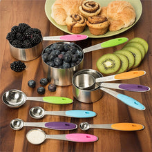 Load image into Gallery viewer, kn650 10 in 1 Black Stainless Steel Measuring Spoon Cake Mold Baking Tool Set, 10 in 1 Measuring Spoon(Black)