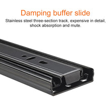 Load image into Gallery viewer, 10 inches 3-section Mute Stainless Steel Sliding Drawer Slides Ball Slide Rail Length: 25cm, 10 inches