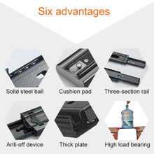 Load image into Gallery viewer, 16 inches 3-section Mute Stainless Steel Sliding Drawer Slides Ball Slide Rail Length: 40cm, 16 inches