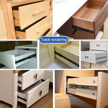 Load image into Gallery viewer, 16 inches 3-section Mute Stainless Steel Sliding Drawer Slides Ball Slide Rail Length: 40cm, 16 inches