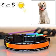 Load image into Gallery viewer, Medium and Large Dog Pet Solar + USB Charging LED Light Collar, Neck Circumference Size: S, 35-40cm, Size: S