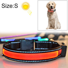 Load image into Gallery viewer, Medium and Large Dog Pet Solar + USB Charging LED Light Collar, Neck Circumference Size: S, 35-40cm, Size: S