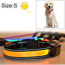 Load image into Gallery viewer, Medium and Large Dog Pet Solar + USB Charging LED Light Collar, Neck Circumference Size: S, 35-40cm, Size: S