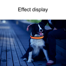 Load image into Gallery viewer, Medium and Large Dog Pet Solar + USB Charging LED Light Collar, Neck Circumference Size: L, 50-60cm, Size: L