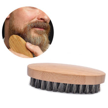 Load image into Gallery viewer, Men Beard Care Brush Hardwood Handle Wild Boar Bristle Comb, Boar Bristle Comb