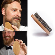 Load image into Gallery viewer, Men Beard Care Brush Hardwood Handle Wild Boar Bristle Comb, Boar Bristle Comb