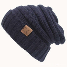 Load image into Gallery viewer, CC Letter Solid Color Wool Hats Concise Knitting Hat, Beige, Navy Blue, Red, Black, Baby Blue, Coffee, White, Pink, Beown, Grey, Dark Beige, Khaki, Magenta