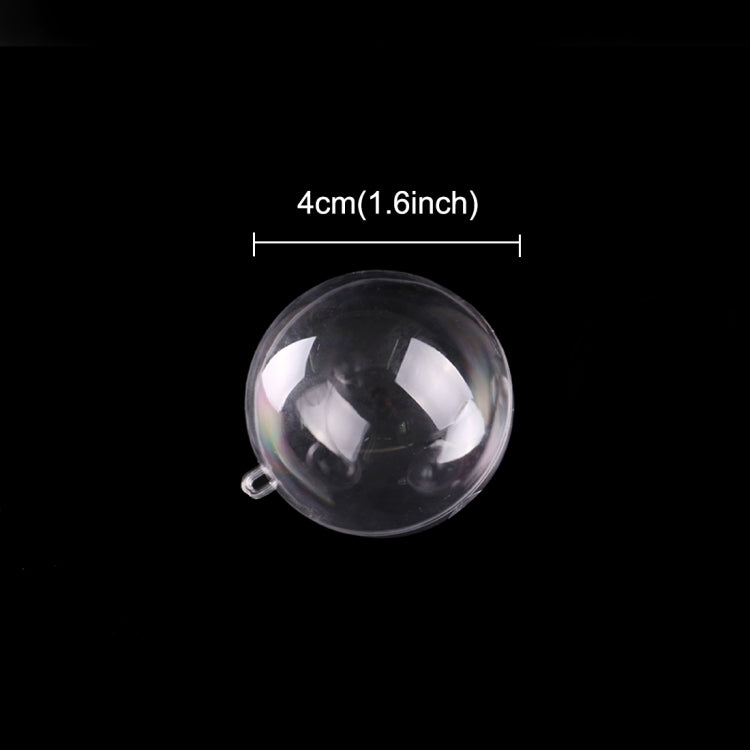 5 PCS Transparent Christmas Ball Hollow Plastic Sphere Ball Shaped Eternal Flower Ball Wedding Gifts Gift Box, Size: 4 x 4cm