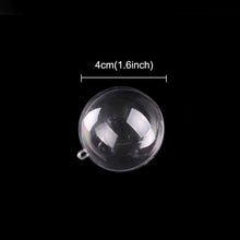 Load image into Gallery viewer, 5 PCS Transparent Christmas Ball Hollow Plastic Sphere Ball Shaped Eternal Flower Ball Wedding Gifts Gift Box, Size: 4 x 4cm