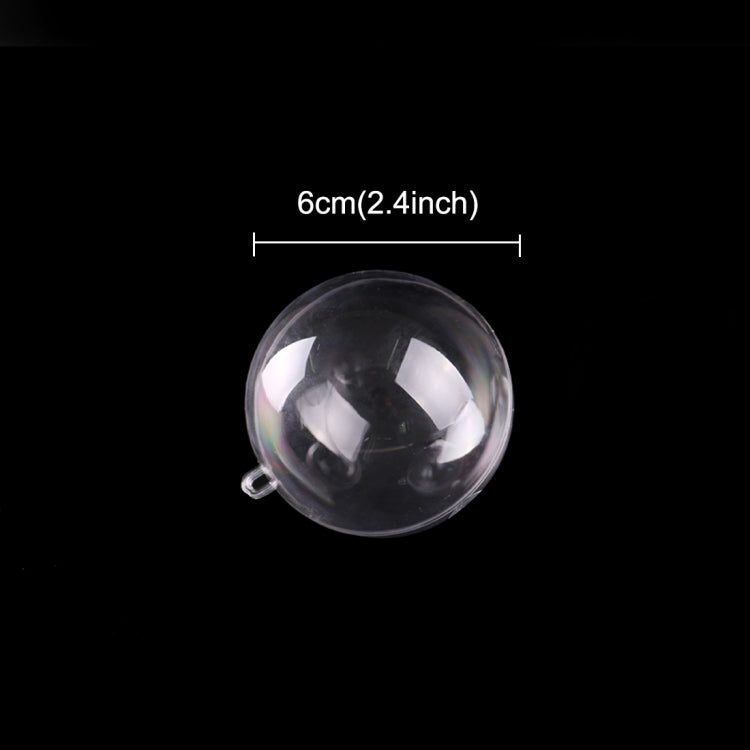 5 PCS Transparent Christmas Ball Hollow Plastic Sphere Ball Shaped Eternal Flower Ball Wedding Gifts Gift Box, Size: 6 x 6cm