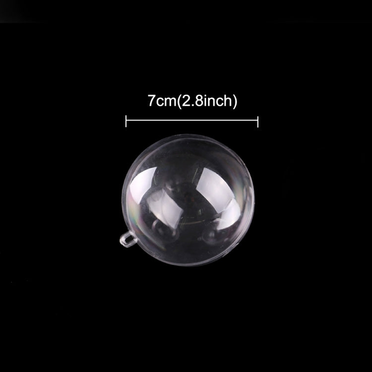 5 PCS Transparent Christmas Ball Hollow Plastic Sphere Ball Shaped Eternal Flower Ball Wedding Gifts Gift Box, Size: 7 x 7cm