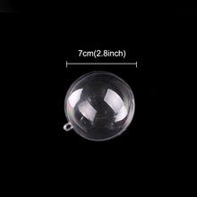 Load image into Gallery viewer, 5 PCS Transparent Christmas Ball Hollow Plastic Sphere Ball Shaped Eternal Flower Ball Wedding Gifts Gift Box, Size: 7 x 7cm