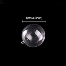 Load image into Gallery viewer, 5 PCS Transparent Christmas Ball Hollow Plastic Sphere Ball Shaped Eternal Flower Ball Wedding Gifts Gift Box, Size: 8 x 8cm