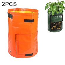 Load image into Gallery viewer, 2 PCS 7 Gallons Potato Planting PE Bags Woven Fabric Bags Cultivation Garden Pots Vegetable Planting Bags Grow Bags Farm Garden Supplies, Green, Black, Orange, Yellow