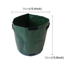 Load image into Gallery viewer, 2 PCS 7 Gallons Potato Planting PE Bags Woven Fabric Bags Cultivation Garden Pots Vegetable Planting Bags Grow Bags Farm Garden Supplies, Green, Black, Orange, Yellow