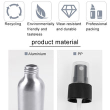 Load image into Gallery viewer, Refillable Glass Fine Mist Atomizers Aluminum Bottle, 100ml, 100ml