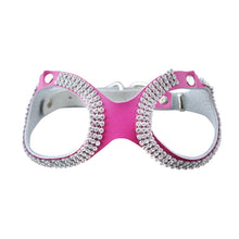 Load image into Gallery viewer, Rhinestone Leather Glasses Style Breathable Dog Chest Strap, Size: S