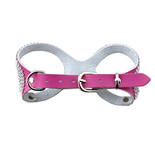 Load image into Gallery viewer, Rhinestone Leather Glasses Style Breathable Dog Chest Strap, Size: S