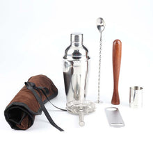 Load image into Gallery viewer, 7 in 1 Stainless Steel Wine Cocktail Shaker Tools Set with Cloth Bag, Capacity: 350ml, 350ml