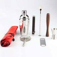 Load image into Gallery viewer, 8 in 1 Stainless Steel Wine Cocktail Shaker Tools Set with Cloth Bag, Capacity: 350ml, 350ml