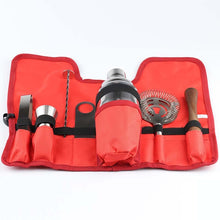 Load image into Gallery viewer, 8 in 1 Stainless Steel Wine Cocktail Shaker Tools Set with Cloth Bag, Capacity: 350ml, 350ml