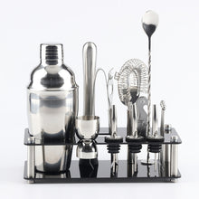Load image into Gallery viewer, 18 in 1 Cocktail Shaker Tools Setwith Acrylic Mount, , Capacity: 350ml, 350ml