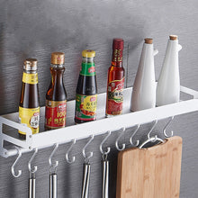 Load image into Gallery viewer, 50cm 8 Hooks Kitchen Multi-function Wall Hanging Holder Seasoning Storage Rack, 50cm 8 Hooks (Silver)