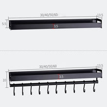 Load image into Gallery viewer, 80cm Kitchen Multi-function Wall Hanging Holder Seasoning Storage Rack, 80cm(Silver)