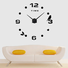 Load image into Gallery viewer, Bedroom Home Office Decoration Frameless Large Size DIY 3D Mirror Surface Wall Stickers Quiet Clock, Size: 100*100cm, 3M006 (Black), 3M006 (Silver)