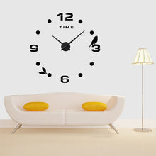 Load image into Gallery viewer, Bedroom Home Office Decoration Frameless Large Size DIY 3D Mirror Surface Wall Stickers Quiet Clock, Size: 100*100cm, 3M006 (Black), 3M006 (Silver)