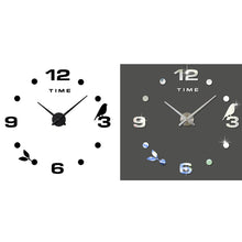 Load image into Gallery viewer, Bedroom Home Office Decoration Frameless Large Size DIY 3D Mirror Surface Wall Stickers Quiet Clock, Size: 100*100cm, 3M006 (Black), 3M006 (Silver)