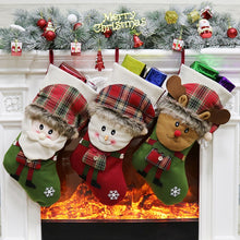 Load image into Gallery viewer, Christmas Ornament Decoration Christmas Stocking Gift Bag Pendant, Elk, Snowman, Santa Claus