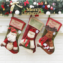 Load image into Gallery viewer, Christmas Ornament Decoration Merry Christmas Christmas Big Stocking Gift Bag Pendant, Elk, Snowman, Santa Claus