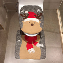 Load image into Gallery viewer, 2 in 1 Christmas Decoration Toilet Set, Elk, Snowman