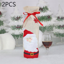 Load image into Gallery viewer, 2 PCS CX20215 Snowman Pattern Wine Bottle Bag Christmas Decoration, HC4910A, HC4910B, HC4910C
