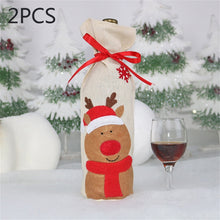 Load image into Gallery viewer, 2 PCS CX20215 Snowman Pattern Wine Bottle Bag Christmas Decoration, HC4910A, HC4910B, HC4910C
