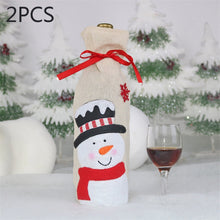 Load image into Gallery viewer, 2 PCS CX20215 Snowman Pattern Wine Bottle Bag Christmas Decoration, HC4910A, HC4910B, HC4910C