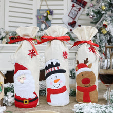 Load image into Gallery viewer, 2 PCS CX20215 Snowman Pattern Wine Bottle Bag Christmas Decoration, HC4910A, HC4910B, HC4910C