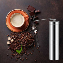 Load image into Gallery viewer, Portable Conical Burr Mill Manual Stainless Steel Hand Crank Coffee Bean Grinder, Capacity: 40g, Stainless Steel Capacity: 40g