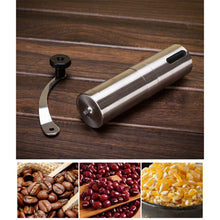 Load image into Gallery viewer, Portable Conical Burr Mill Manual Stainless Steel Hand Crank Coffee Bean Grinder, Capacity: 40g, Stainless Steel Capacity: 40g